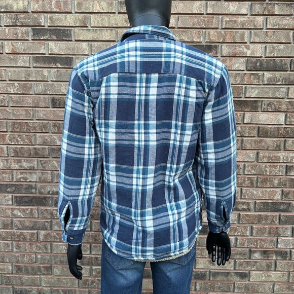 Wrangler Men's Jacket Med Shirt Heavyweight Sherpa Lined Long Sleeve Button Up - Picture 6 of 8